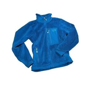 Mountain Hardwear Fleece Jacket Womens Small Blue Polartec Thermal Pro Full Zip